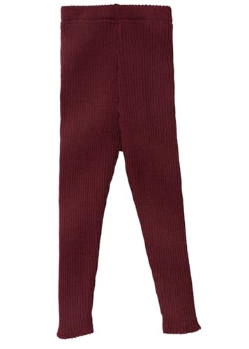 Strick-Leggings Baby & Kinder - 100% Bio-Merino – atmungsaktiv, warm & weich - Unisex Gr. 62 – 140 - nachhaltig & fair dehnbar - Made in Germany | Cassis Gr. 74-80 von Disana