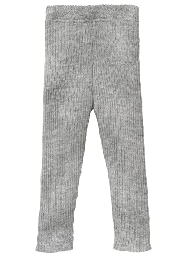 Strick-Leggings Baby & Kinder - 100% Bio-Merino – atmungsaktiv, warm & weich - Unisex Gr. 62 – 140 - nachhaltig & fair dehnbar - Made in Germany | Grau Gr. 86-92 von Disana