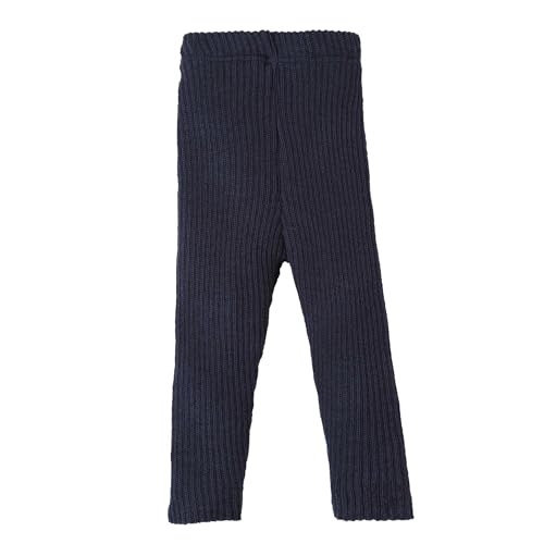 Disana Strick-Leggings Baby & Kinder - 100% Bio-Merino – atmungsaktiv, warm & weich - Unisex Gr. 62 – 140 - nachhaltig & fair dehnbar - Made in Germany | Indigo Gr. 98-104 von Disana