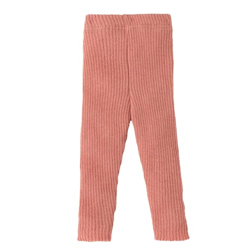 Disana Strick-Leggings Baby & Kinder - 100% Bio-Merino – atmungsaktiv, warm & weich - Unisex Gr. 62 – 140 - nachhaltig & fair dehnbar - Made in Germany | Softpink Gr. 110-116 von Disana