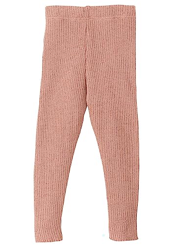 Strick-Leggings Baby & Kinder - 100% Bio-Merino – atmungsaktiv, warm & weich - Unisex Gr. 62 – 140 - nachhaltig & fair dehnbar - Made in Germany | Rosé Gr. 98-104 von Disana