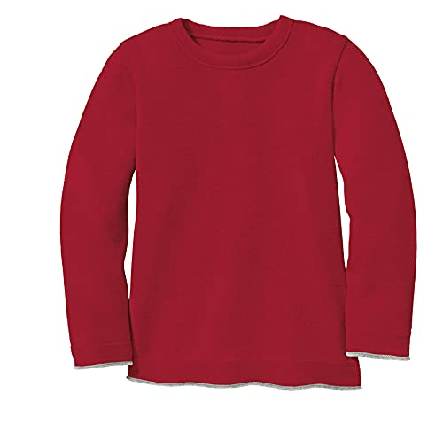 Disana Strick-Pullover, 100% Bio-Merinowolle GOTS, IVN Best | Zeitloses Design | Kleinkind, Kind, Unisex | Made in Germany| Bordeaux Gr. 110-116 von Disana