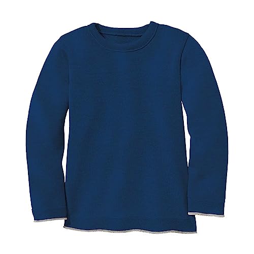 Disana Strick-Pullover, 100% Bio-Merinowolle GOTS, IVN Best | Zeitloses Design | Kleinkind, Kind, Unisex | Made in Germany| Marine Gr. 110-116 von Disana