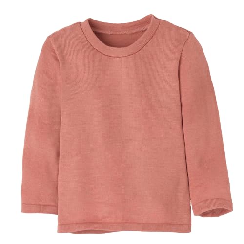 Disana Strick-Pullover Kinder - 100% Bio-Merino – atmungsaktiv Unisex Gr. 86-140 - nachhaltig & fair – schlicht, modern & perfekt zum Kombinieren - Made in Germany | Softpink Gr. 98-104 von Disana