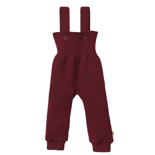 Disana Strick-TRÄGERHOSE Neugeborene & Kleinkind – 100% Bio-Merino – atmungsaktiv, warm Unisex Gr. 50 – 104 - nachhaltig & fair – mit hohem Bund - Made in Germany | Cassis Gr. 98-104 von Disana