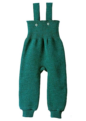 Disana Strick-TRÄGERHOSE Neugeborene & Kleinkind – 100% Bio-Merino – atmungsaktiv, warm Unisex Gr. 50 – 104 - nachhaltig & fair – mit hohem Bund - Made in Germany | Pacific Gr. 86-92 von Disana