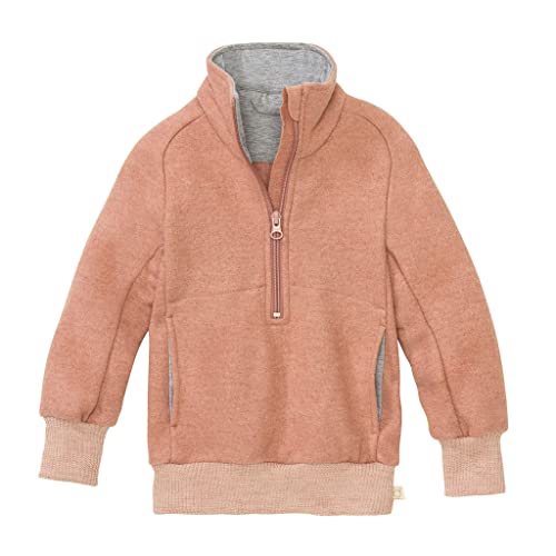 Disana Troyer, Leichter Sweater mit Reißverschluss | 100% Bio-Merinowolle GOTS, IVN Best | Baby Kleinkind Kind Unisex | Made in Germany | Rosé Gr. 110-116 von Disana