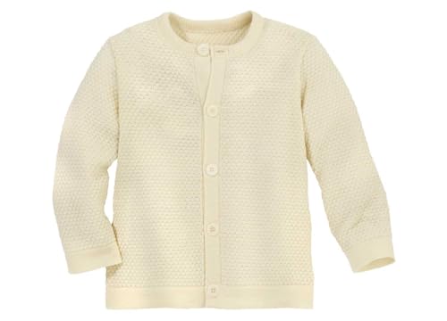 Disana WABENSTRICK-Jacke Kinder Sommer-Jacket | 100% Bio-Merinowolle | Frühjahr Sommer Herbst | Knopfleiste | Baby Kleinkind Kind Unisex | Made in Germany | GOTS IVN Zertifiziert | Natur Gr. 122-128 von Disana