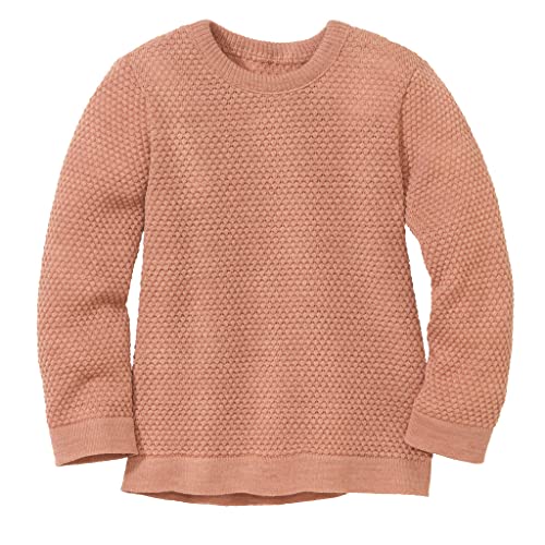 Disana WABENSTRICK-Pullover, Leichter Pullover für Frühling und Sommer | 100% Bio-Merinowolle GOTS, IVN Best | Kleinkind Kind Unisex | Made in Germany | Rosé Gr. 86-92 von Disana