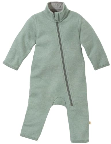 Disana WALK-ANZUG Kinder-Overall Wollwalk Reißverschluss | 100% Bio-Merinowolle | Frühjahr Sommer Herbst | Kinnschutz | Baby Kleinkind Unisex | Made in Germany | GOTS IVN Best | Jade Gr. 86-92 von Disana