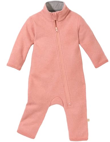 Disana WALK-ANZUG Kinder-Overall Wollwalk Reißverschluss | 100% Bio-Merinowolle | Frühjahr Sommer Herbst | Kinnschutz | Baby Kleinkind Unisex | Made in Germany | GOTS IVN Best | Softpink Gr. 74-80 von Disana