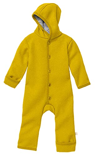 Disana WALK-OVERALL, 100% Bio-Merinowolle GOTS, IVN Best | mit Umklappbündchen | Newborn Baby Kleinkind Kind Unisex | Made in Germany | Curry Gr. 98-104 von Disana