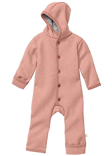 Disana WALK-OVERALL, 100% Bio-Merinowolle GOTS, IVN Best | mit Umklappbündchen | Newborn Baby Kleinkind Kind Unisex | Made in Germany | Rosé Gr. 98-104 von Disana