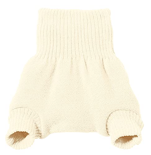 Disana WOLLWINDELHOSE, 100% Bio-Merinowolle GOTS, IVN Best | Newborn Neugeborene Baby Kleinkind, Kind Unisex | Baby Erstausstattung | Made in Germany | Natur Gr. 98-104 von Disana