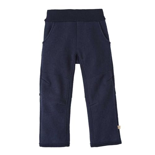 Disana Walk-Hose Kinder - 100% Bio-Merino, Wollwalk – atmungsaktiv & extra warm - Unisex Gr. 86 – 140 - nachhaltig & fair – super robust, mit elastischem Bund - Made in Germany | Indigo Gr. 98-104 von Disana
