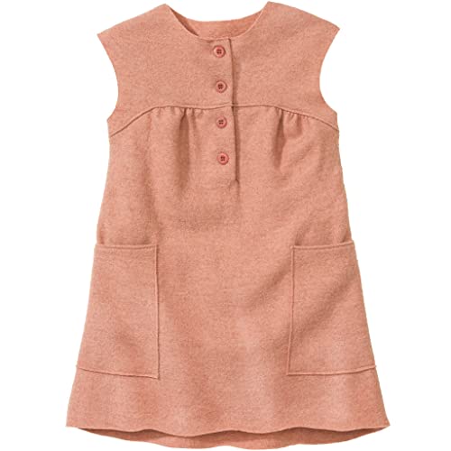 Disana Walk-Kleid, aus leichtem Wollwalk für das ganze Jahr | 100% Bio-Merinowolle GOTS, IVN Best | Baby Kleinkind Kind Mädchen | Made in Germany | Rosé Gr. 110-116 von Disana