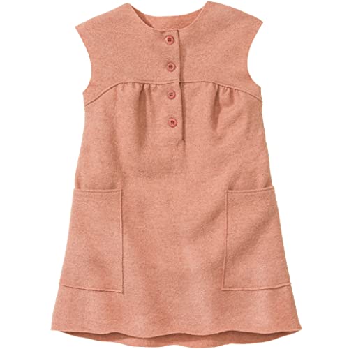 Disana Walk-Kleid, aus leichtem Wollwalk für das ganze Jahr | 100% Bio-Merinowolle GOTS, IVN Best | Baby Kleinkind Kind Mädchen | Made in Germany | Rosé Gr. 98-104 von Disana