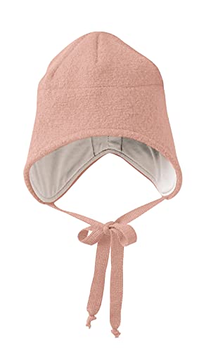 Disana Walk-MÜTZE, 100% Bio-Merinowolle GOTS, IVN Best – Futter: 100% Bio-Baumwolle | Besonders warme und weiche Wintermütze | Baby Kleinkind Kind Unisex | Made in Germany | Rosé Gr. 3 von Disana