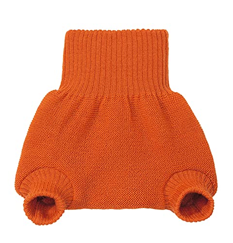 Disana WOLLWINDELHOSE, 100% Bio-Merinowolle GOTS, IVN Best | Newborn Neugeborene Baby Kleinkind, Kind Unisex | Baby Erstausstattung | Made in Germany | Orange Gr. 62-68 von Disana