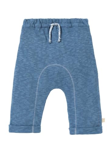 LEINEN-STRICKHOSE Kinder-3/4 Hose | Bio-Baumwolle kühlendes Bio-Leinen | Frühjahr Sommer | bequem leicht | Baby Kleinkind Kind Unisex | Made in Germany | GOTS IVN zertifiziert | Taubenblau Gr. 122-128 von Disana