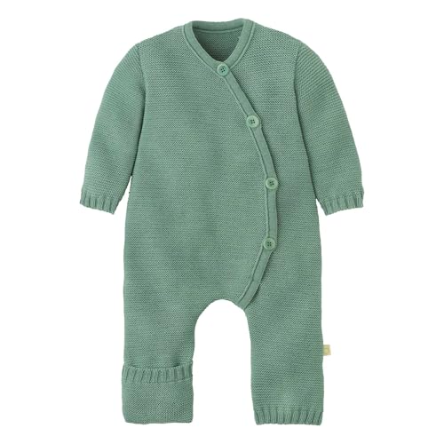 STRICK-OVERALL Baby & Kleinkind - 100% Bio-Merino – atmungsaktiv & bequem - unisex Gr. 50 – 80 - nachhaltig & fair - dehnbar, mit Umklappbündchen - made in Germany | Jade Gr. 74-80 von Disana