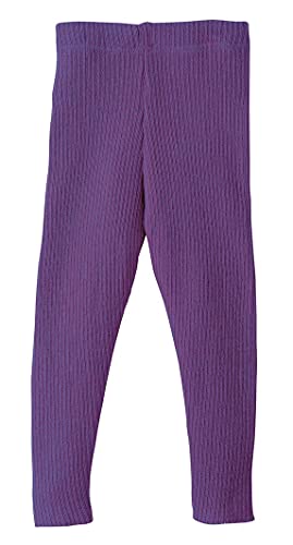 Strick-Leggings Baby & Kinder - 100% Bio-Merino – atmungsaktiv, warm & weich - Unisex Gr. 62 – 140 - nachhaltig & fair dehnbar - Made in Germany | Pflaume Gr. 74-80 von Disana
