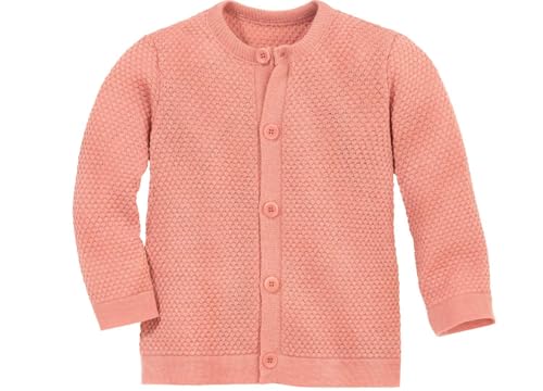 WABENSTRICK-JACKE Kinder Sommer-Jacket | 100% Bio-Merinowolle | Frühjahr Sommer Herbst | Knopfleiste | Baby Kleinkind Kind Unisex | Made in Germany | GOTS IVN zertifiziert | Softpink Gr. 98-104 von Disana