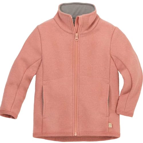 ZIPPER-JACKE Kinder-Jacke Wollwalk Reißverschluss | 100% Bio-Merinowolle | Frühjahr Sommer Herbst | Kinnschutz | Baby Kleinkind Kind Unisex | Made in Germany | GOTS IVN Best | Softpink Gr. 110-116 von Disana