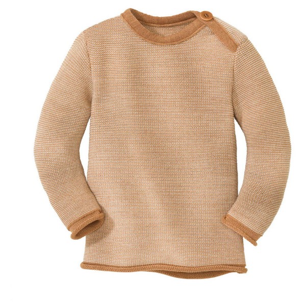 disana - Kid's Melange-Pullover - Merinopullover Gr 86/92 beige von Disana