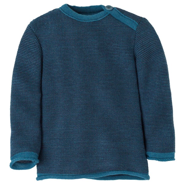 disana - Kid's Melange-Pullover - Merinopullover Gr 86/92 blau von Disana