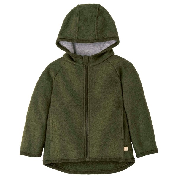 disana - Kid's Walk-Jacke Zipp - Wolljacke Gr 74/80 oliv von Disana
