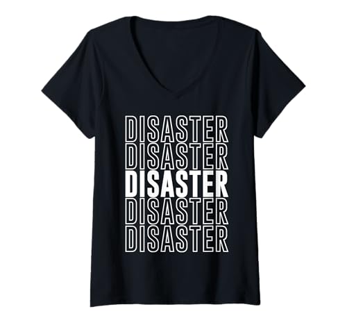 Damen Katastrophe T-Shirt mit V-Ausschnitt Damen Katastrophe T-Shirt mit V-Ausschnitt von Disaster Apparel