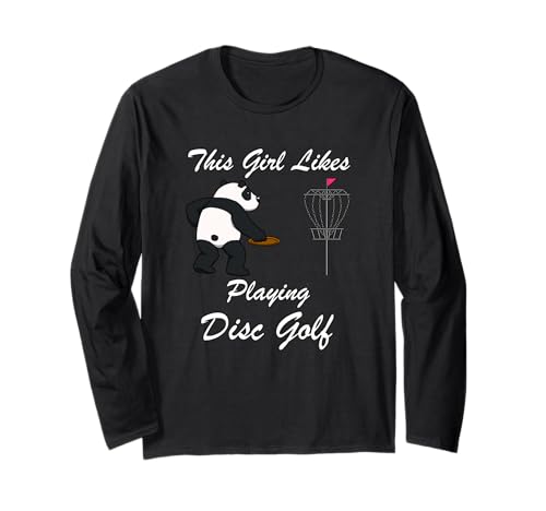 Mädchen mag Disc Golf Lustiges Hobby Sport Langarmshirt von Disc Golf Familie Hobby Spaß Sport