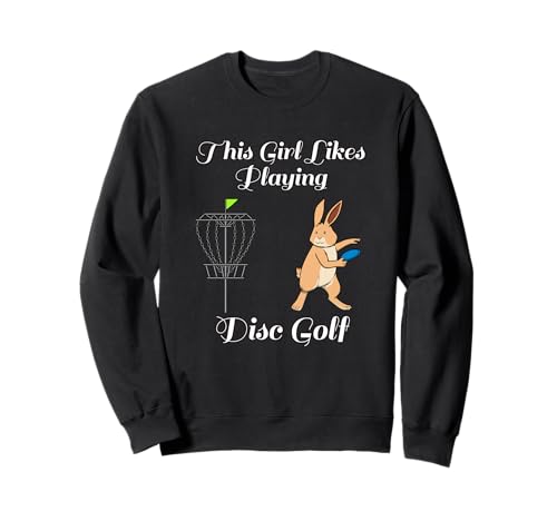 Mädchen spielt Disc Golf Familie Hobby Sport Sweatshirt von Disc Golf Familie Hobby Spaß Sport