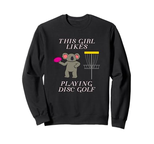 Mädchen spielt Disc Golf Frisbee Golf Spieler Sweatshirt von Disc Golf Familie Hobby Spaß Sport