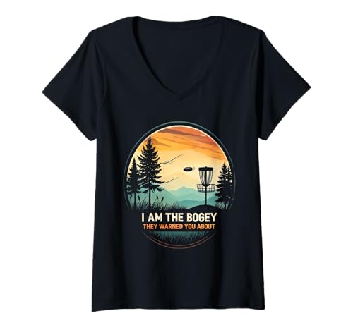 Damen der Bogey, vor dem sie Dich gewarnt haben Disc-Golf T-Shirt mit V-Ausschnitt Damen der Bogey, vor dem sie Dich gewarnt haben Disc-Golf T-Shirt mit V-Ausschnitt von Disc-Golfer Wettkampf Sportliebhaber Grafik