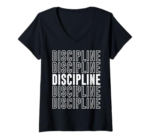 Damen Disziplin T-Shirt mit V-Ausschnitt von Discipline Apparel