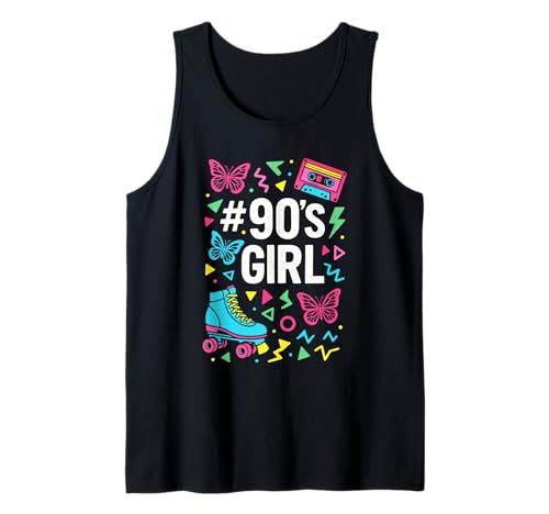 #90's Girl - 90er Retro 1990er 90s 90ern Party Tank Top von Disco Kostüm