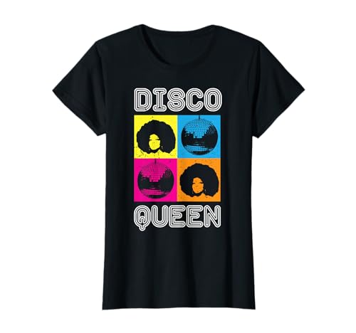Disco Queen | Retro 70er Jahre Kostüm für Damen cooles Dance T-Shirt von Disco Queen 70 er Jahre Kostüm Design Geschenkidee