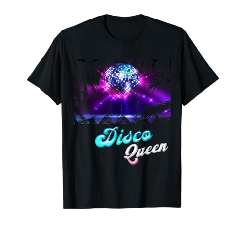 Disco Queen Paradise Night Tanzfläche für Frauen und Mädchen T-Shirt von Disco Queen Paradise Night 70s 80s Disco Dancing