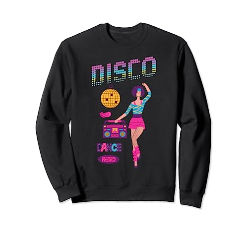Disco Shirt Damen 70er Jahre Disco Kostüm Disco Disco Queen Sweatshirt von Disco Shirt Damen Disco Herren 70 Disco Kostüm
