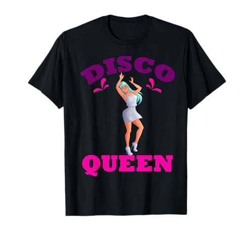 Disco Shirt Damen 70er Jahre Disco Kostüm Disco Disco Queen T-Shirt von Disco Shirt Damen Disco Herren 70 Disco Kostüm