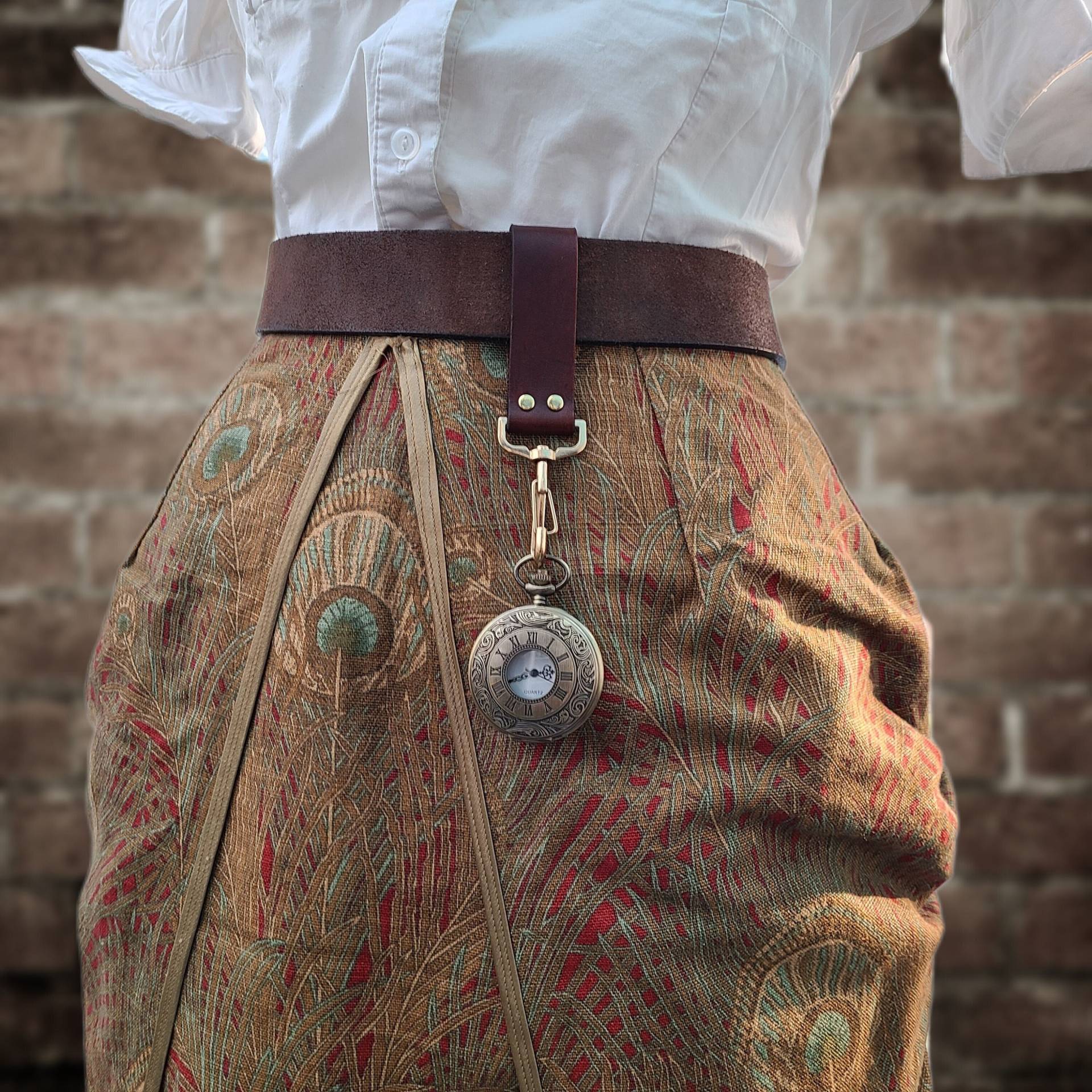 Kettenuhr Mit Lederband Steampunk Cosplay Kostüm Accessoire von Discombobulous