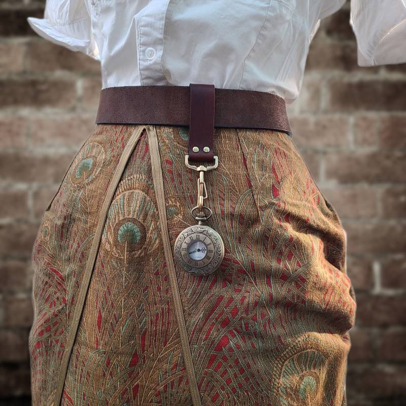 Kettenuhr Mit Lederband Steampunk Cosplay Kostüm Accessoire von Discombobulous