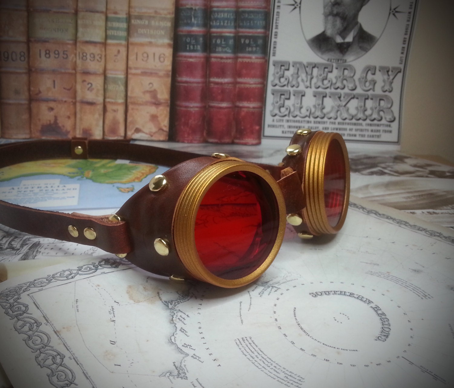 steampunk Brille, Vintage Brille von Discombobulous