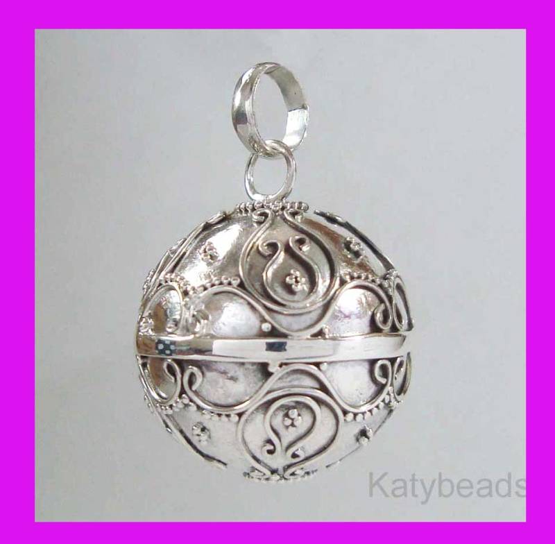 16 Mm, 20 Mm Sterling Silber Kleine Bali Harmony Jingle Bell Ball Anhänger Charm Mit Oder Ohne Ankerkette Hm72 16 Mm, 20 Mm Sterling Silber Kleine Bali Harmony Jingle Bell Ball Anhänger Charm Mit Oder Ohne Ankerkette Hm72 von DiscountBeadStore