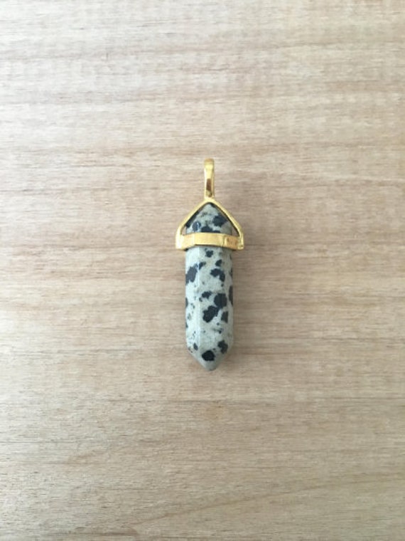 1 - Salz Und Pfeffer Kristall Edelstein Zeiger Anhänger Charme 24 K Vergoldet Einstellung Titan Beschichtet Schmuck Liefert Am056 von DiscountsForLovely