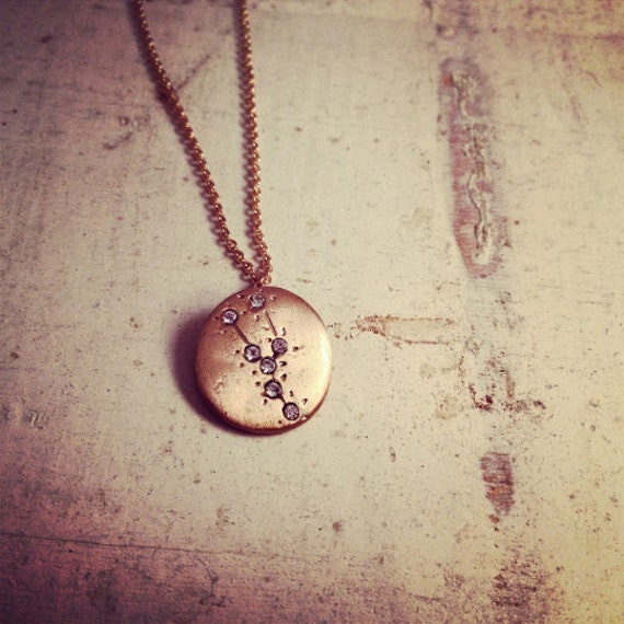 Hand Made Taurus Zodiac Zeichen Konstellation Halskette Gold Stier Sternbild Stern Sternzeichen Charme Kleiner Anhänger | N012 von DiscountsForLovely