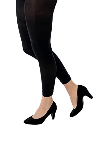 disée Damen Leggings 80 DEN Mikrofaser Strumpfhose Blickdicht mit 3D Stricktechnologie für Körperanpassung Schwarz, Farben:schwarz, SockSizes:46-48 von Disée