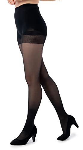 Disée Damen Tights Shaping Shape Feinstrumpfhose 30 DEN matt semi-blickdicht umweltfreundlich und nachhaltig, Farben:schwarz, SockSizes:38-40 von Disée